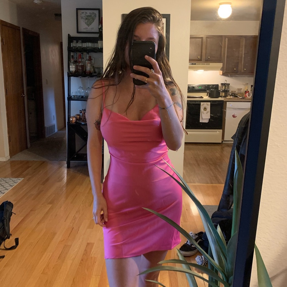 Urban Outfitters Mallory Cowl Neck Slip Dress